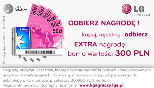 Odbierz nagrodę – bon o wartości 300 PLN
